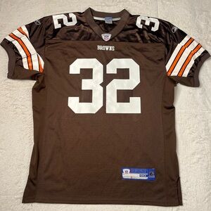 Reebok NFL Cleveland Browns Jim Brown Stitched Pro Cut Jersey Mens 50 XL 00s Vtg